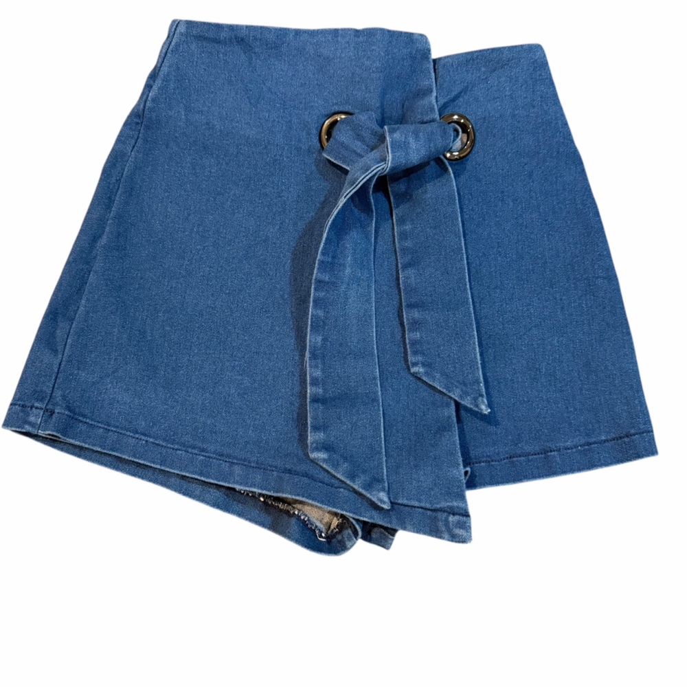 Altar’d State Blue Skort | Tie Waist Front | Built-In Shorts | Size S